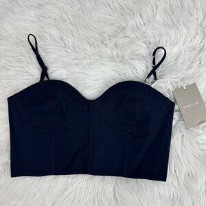 Everlane Women's NWT Blue‎ Structured Sweetheart Bustier Corset Top 4/C30.25